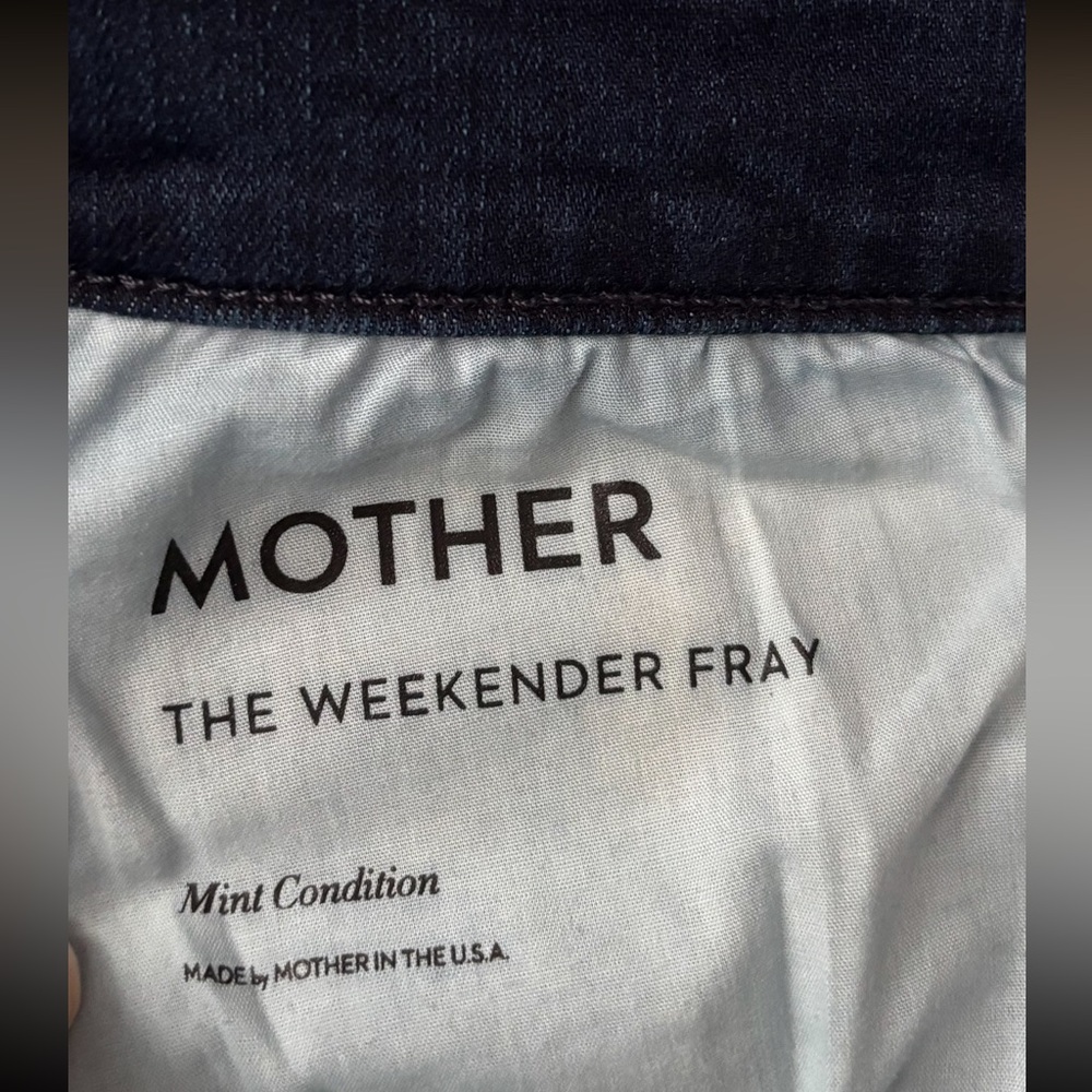 MOTHER The Weekender Fray. Dark Indigo Flare Jeans - Picture 6 of 7